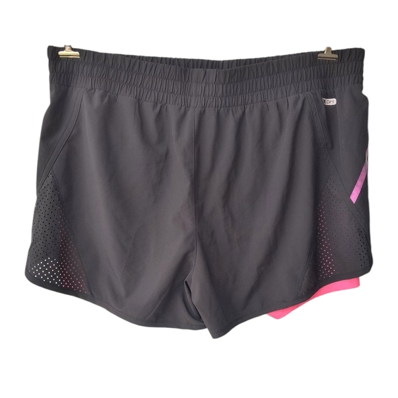 RBX Black & Pink Athletic Drawstring Shorts Lightweight Performance XL NWT - Picture 2 of 15